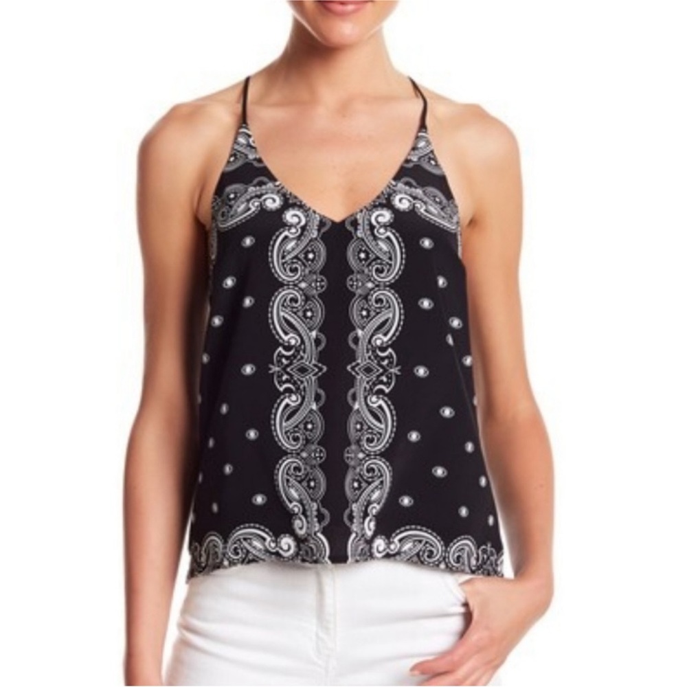 Kendall & Kylie Silk Bandana Print Open Back Cami XS NWT - Picture 10 of 11